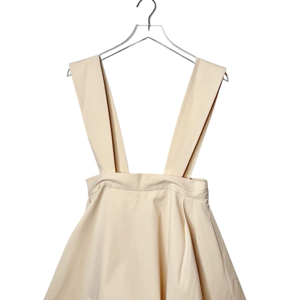 NWT ALEEZA Paris Marci 23 Cream Suspender Mini Skirt Pinafore Wmns Jumper Sz M - Picture 3 of 14